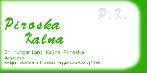 piroska kalna business card